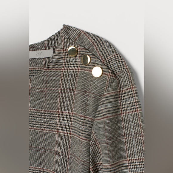 Preppy beige plaid work dress - Picture 2 of 4